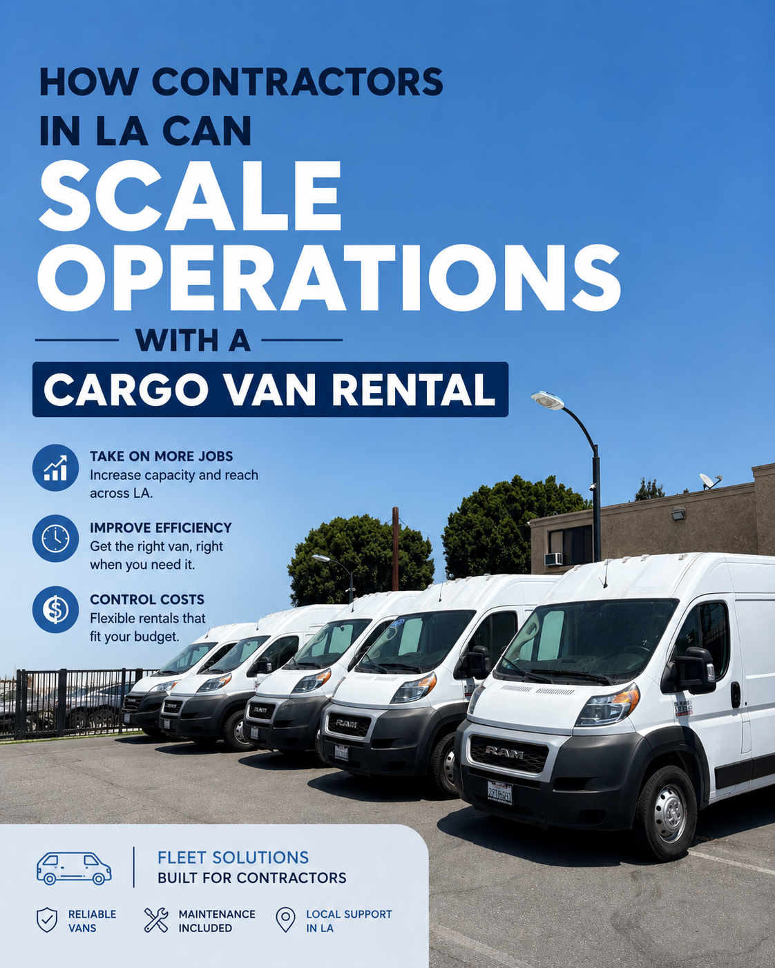 How contractors in LA can scale operations with a cargo van rental — CargoVanz fleet